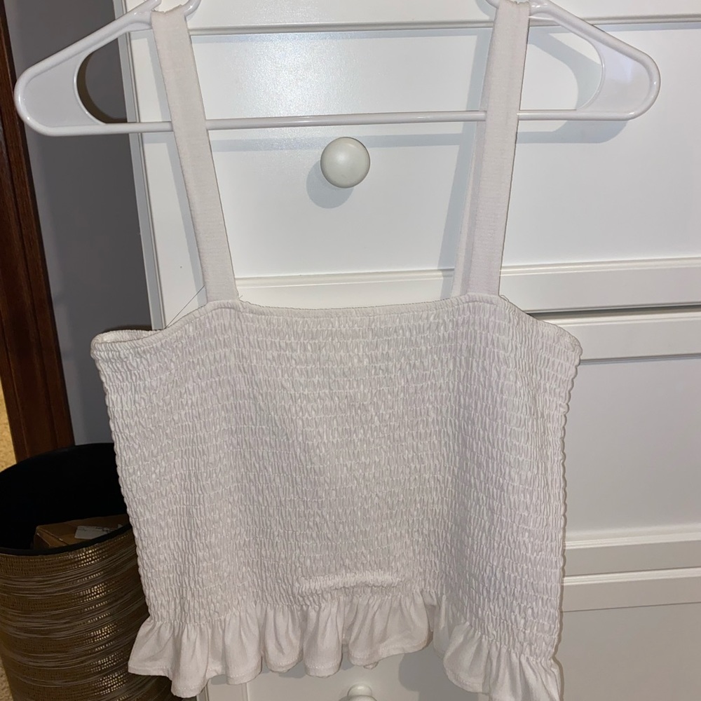 H&M Ruffle Tube Top White